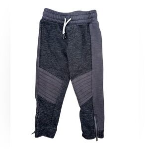Osh Kosh Boys 2T Sweatpants Tie Elastic Waist Zipper Side Bottom Gray Joggers